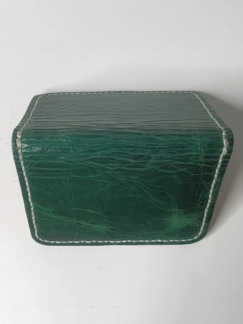 Hand Made Genuine Lether Wallet Slim Bifold Cash & Card Holder Stitched Green